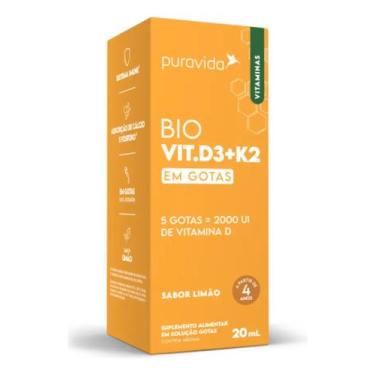 Imagem de Vitamina D3 + K2 Puravida 60 Caps Alta Absorção