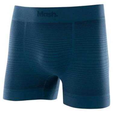 Imagem de Cueca Boxer Listras Mash 710.16 Sem Costura, Azul, GG