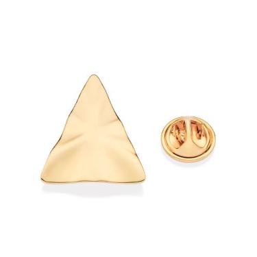 Imagem de Broche triângulo com textura ondulada  542884 Rommanel, Dourado