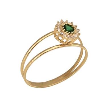 Imagem de Anel Feminino Estilo Formatura Em Ouro 18K - COMERCIAL