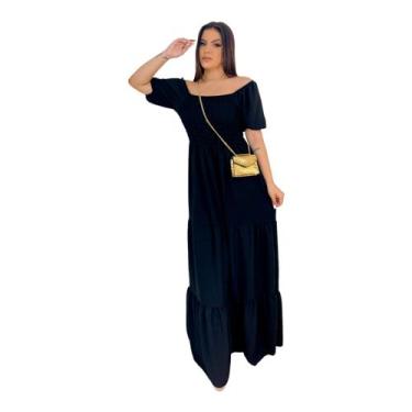 Imagem de Vestido Longo Feminino Verão Casamento Três Maria Dia Moda Evangélico 