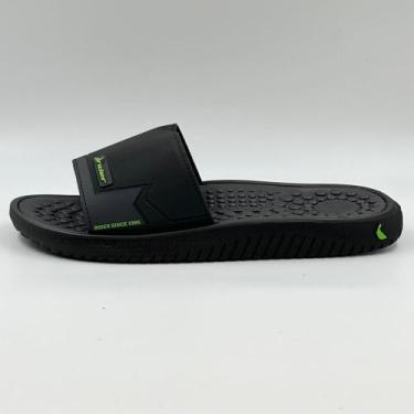 Imagem de Chinelo Rider Slide Pump II Masculino, 39, Preto, Cinza, Verde