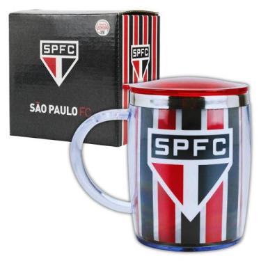 Imagem de Caneca Térmica Com Tampa São Paulo FC Oficial 450ml - Minas de Present
