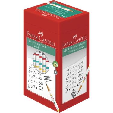 Imagem de Lápis Faber-Castell Ecolápis Tabuada Fantasia Redondo Decorado Caixa com 144 Preto