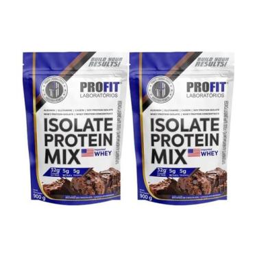Imagem de 2x Isolate Protein Mix Profit 900g Brownie De Chocolate