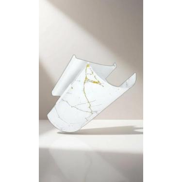 Imagem de Arandela Calha Vidro Mármore Dourado Base Branca - Congratulations Sto