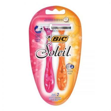 Imagem de Depilador descartável Soleil Rosa e Laranja 2 unidades - Bic