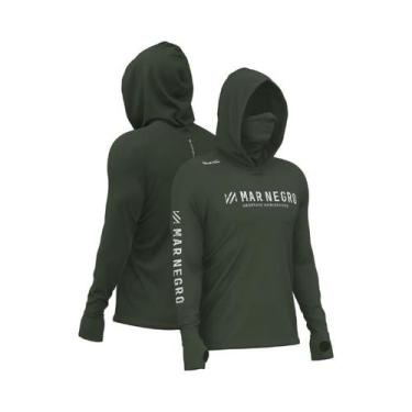 Imagem de Camisa Para Pesca UV X Protect 360 com Capuz Buff Mar Negro -, Musgo, 