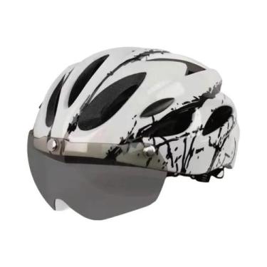 Imagem de Capacete de Ciclismo Ultraleve Unissex para Adultos com Óculos para Es