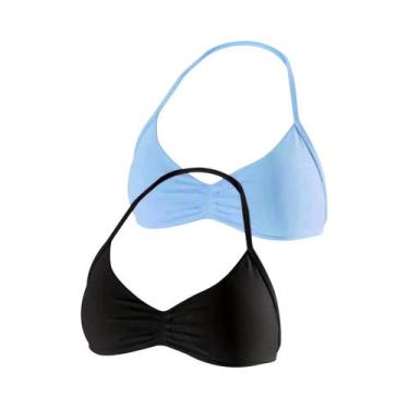 Imagem de Top Esportivo Feminino Acolchoado Com Costas Abertas, Tipo Halter, Par