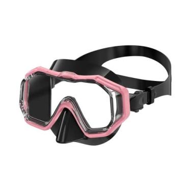 Imagem de Máscara De Snorkel Ajustável Para Crianças Com 3 Janelas, Visão Ampla 