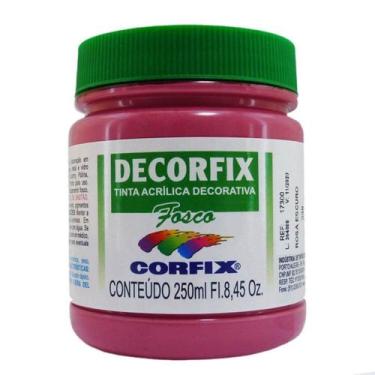 Imagem de Tinta Acrílica Fosca Corfix 250ml para Arte e Artesanato Cor:Rosa Escu