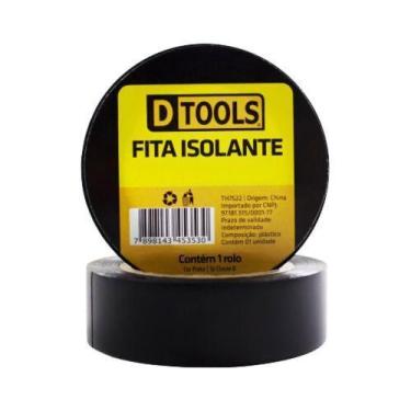 Imagem de Fita Isolante 20 Metros Preta 18mm Dtools
