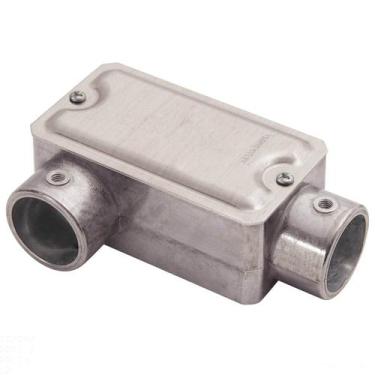 Imagem de Condulete fixo 3/4" tipo "LR" - com tampa / sem rosca / sem pintura - 