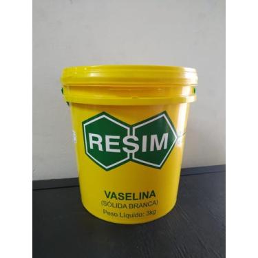 Imagem de Vaselina solida industrial resim 3kg branco