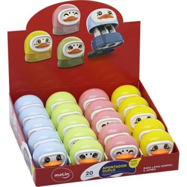 Imagem de Apontador com Depósito 2 Furos Patinho 4 Modelo. NORMAL/JUMBO Display 