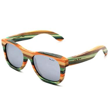 Imagem de Óculos de sol polarizados de madeira Oley para homens e mulheres com estojo (6)