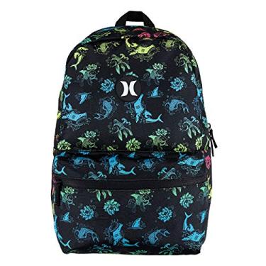 Imagem de Hurley Mochila One and Only para meninos, Black Multi, Large