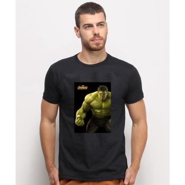 Imagem de Camiseta masculina Preta algodao Hulk Vingadores Guerra Infinita