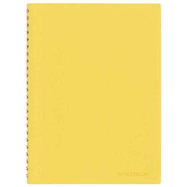 Imagem de Maruman Caderno de laboratório Septcouleur, 21 x 15 cm (A5), grade quadrada de 3 mm, 100 folhas, amarelo ensolarado (N768-04)