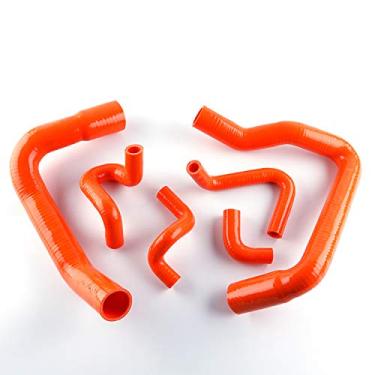 Imagem de LUXERAD Tubo de refrigeração de 3 camadas de 4,5 mm de silicone para Ford Mustang 86-93 (laranja)