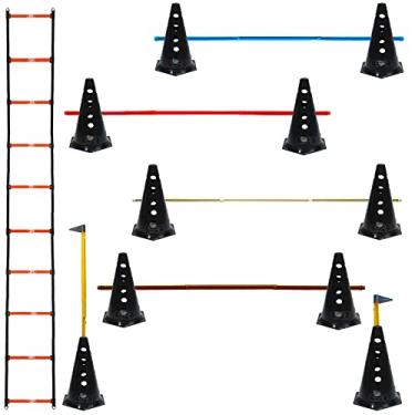 Imagem de Escada Agilidade + 10 Cones Furados C/ 05 Barreiras
