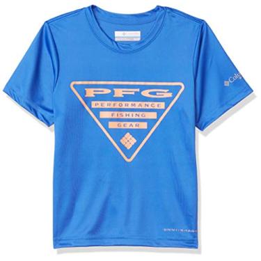 Imagem de Camiseta estampada com logotipo da Columbia Kids & Baby PFG, Vivid Blue Triangle, X-Large