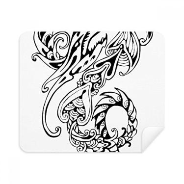 Imagem de Pintura chinesa chinesa dragão pano de limpeza limpador de tela 2 peças tecido de camurça