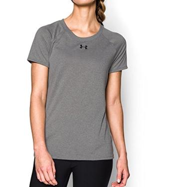 Imagem de Camiseta feminina Under Armour Locker leve de manga curta, Small,true Gray Heather, Small,True Gray Heather