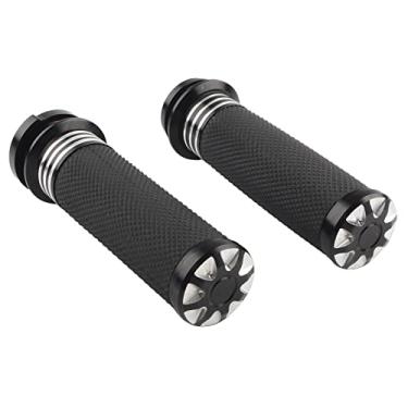 Imagem de FINMOKAL Punhos De Mão Com Acelerador Eletrônico Preto De 1" Para Harley Electra Street Glide Slim Fls