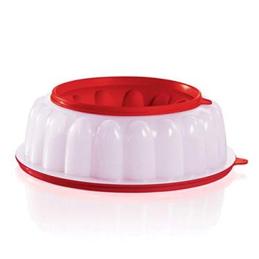 Imagem de Tupperware Jel-Ring Anel de gelo em molde de gelatina vermelho
