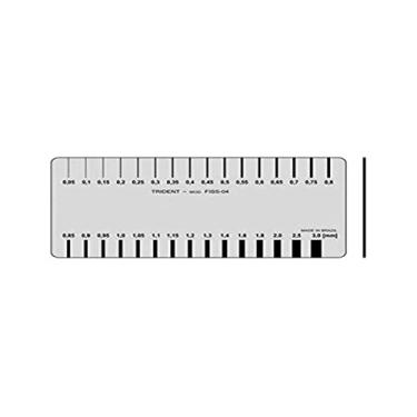 Imagem de Calibre para Medir Fissuras, Branco, 85 x 45 mm, Trident, FISS-04