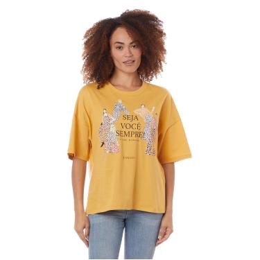 Imagem de Camiseta,Camiseta Estampada,Colcci,feminino,Amarelo,G