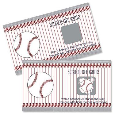 Imagem de Big Dot of Happiness Batter Up - Baseball - Baby Shower or Birthday Party Game Scratch Off Cards - 22 Count