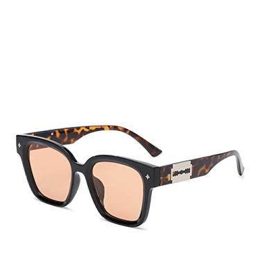 Imagem de Óculos de sol femininos polarizados pretos clássicos Óculos de sol grandes quadrados de luxo Óculos decorativos exclusivos de lâmina de barbear, pernas de douhua preto, polarizado