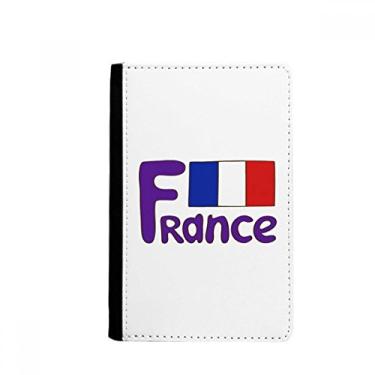 Imagem de Porta-passaporte padrão azul bandeira nacional da França Notecase Burse carteira capa porta-cartão, Multicolor