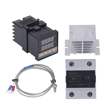 Imagem de Termostato PID Digital, Controlador de Temperatura PID Termopar K, Sonda Impermeável de Alta Precisão Com SSR para Agricultura (40A)