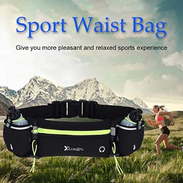 Imagem de Tempaky Cinto de corrida com bolsa de cintura para garrafas de água bolsa de telefone à prova d'água para esportes e fitness