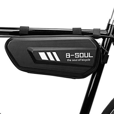 Imagem de Funien Bolsa impermeável para bicicleta triangular, capa rígida, bolsa para bicicleta MTB Road Cycling Pannier Bag