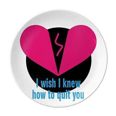 Imagem de Prato de palavras clássicas de filme romântico decorativo de porcelana salver louça de jantar