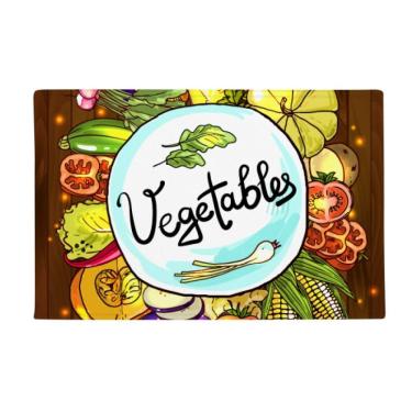 Imagem de DIYthinker Vegetables Corn Redish Tapete de repolho chinês antiderrapante Tapete de porta de banheiro