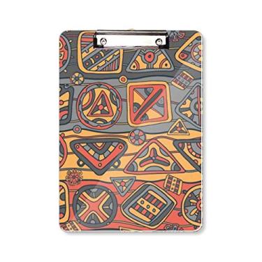 Imagem de Prancheta de desenho de colagem tribal estilo africano A4