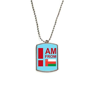 Imagem de DIYthinker Colar com pingente de identificação de cachorro em aço inoxidável I Am from Oman