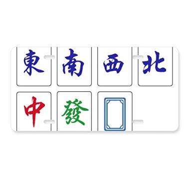 Imagem de DIYthinker Placa de licença de jogo Mahjong da Cultura chinesa em aço inoxidável