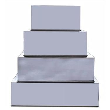 Imagem de Conjunto de Formas Quadradas 4 Peças Manuais 10cm alumínio (35,30,25,20cm)
