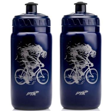 Imagem de 2X Garrafas Caramanhola Ciclismo Bike Ptk Squeeze Azul