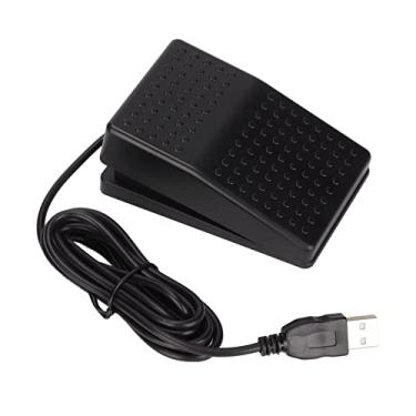 Imagem de Interruptor de pé geral, pedal de pedal personalizado USB A de alta sensibilidade, controlador de pedal ergonômico multifuncional operado por pé com cabo de 2 m para controle de instrumentos de teste de fábrica de computador