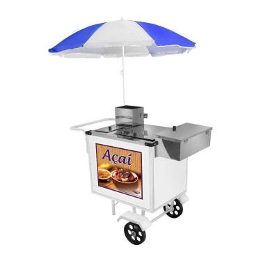 Imagem de Carrinho de Açaí com Rodas Maciças Guarda Sol BL15M/GS Cefaz