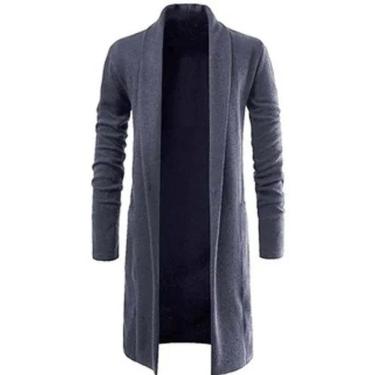 Imagem de Cardigan de Moletom Kimono Sobretudo Blusa De Frio Masculino Swag Ca2M