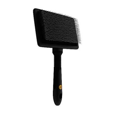 Imagem de Yoeyang Rasqueadeira Reta Grande Pinos Firmes Premium Propetz para Animais de Pelagem Longa ou Média - Preta - Groomers